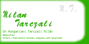 milan tarczali business card